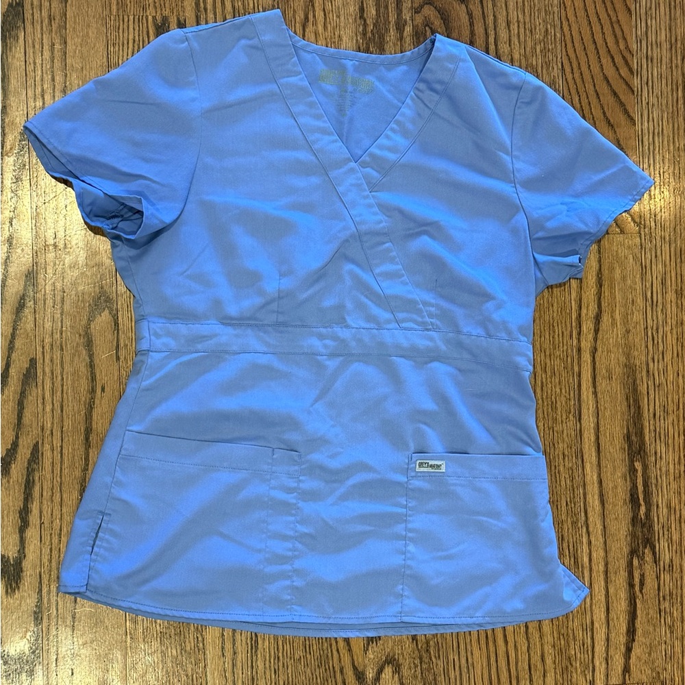 Grey’s Anatomy Women's Blue Scrub Top